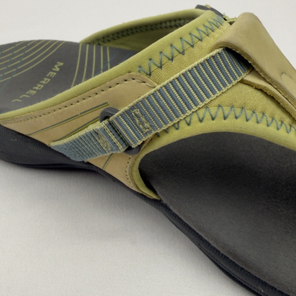 Merrell Women’s Pansy Citrus Thong Flip Flop Walking Sandals Green Gray US 7 - Picture 5 of 14